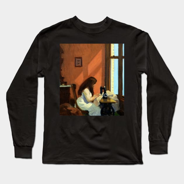 High Resolution Edward Girl At Sewing Machine 1921 Long Sleeve T-Shirt by tiokvadrat